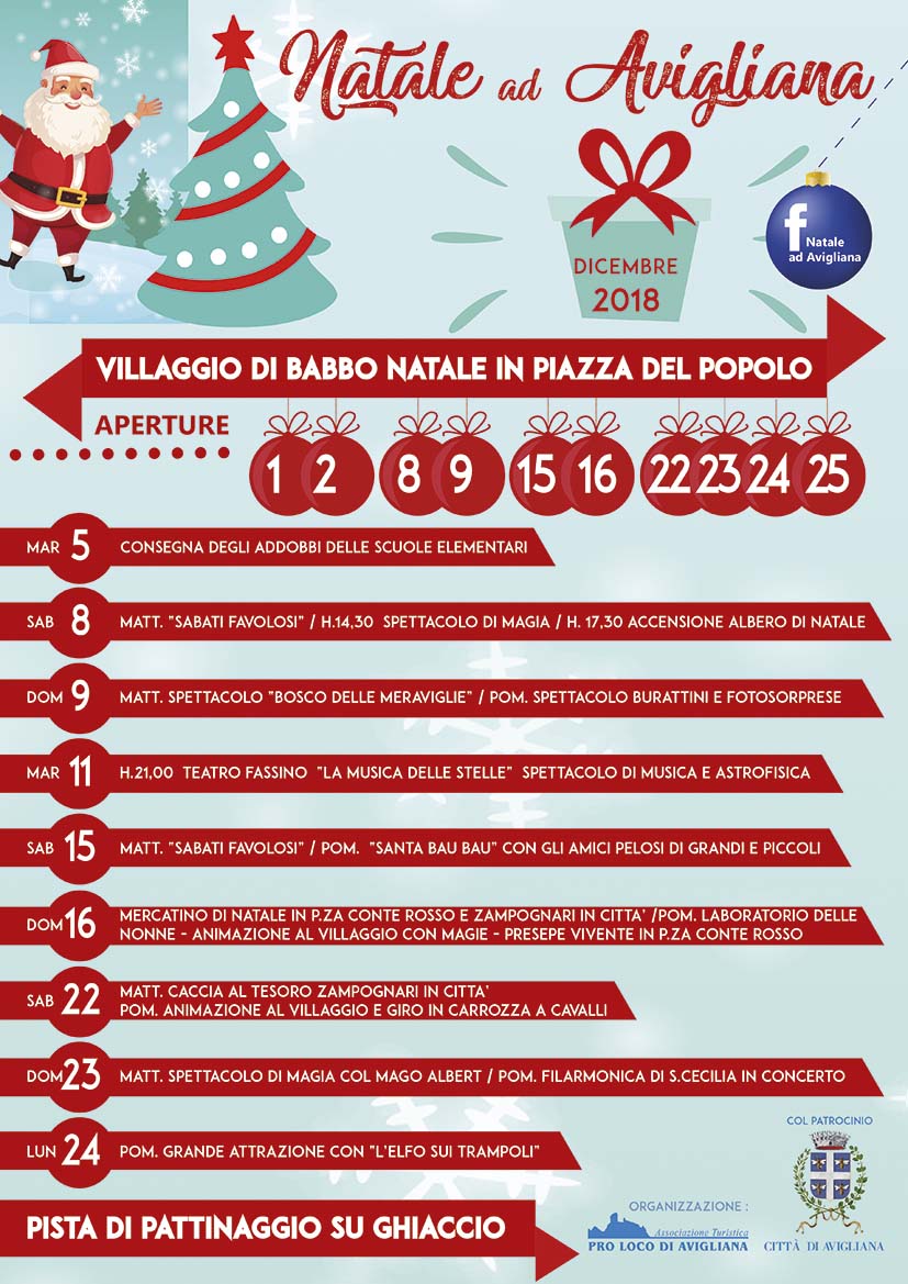 Babbo Natale 8 Dicembre Roma.Il Sogno Di Natale Ad Avigliana 1 25 Dicembre 18 Unpli Nazionale